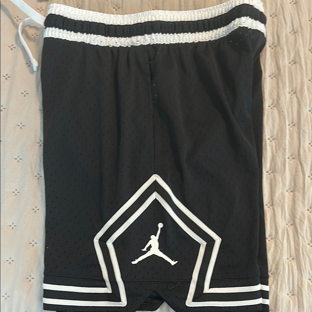 Jordan Black and White Star Design Shorts